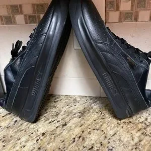 Puma | Shoes | Black Leather Gv Pumas Worn Twice | Poshmark display picture 2